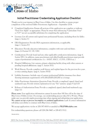 Fill in a Valid Idaho Practitioner Application Template
